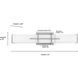 Tocco LED 24 inch Brushed Nickel Vanity Light Bar Wall Light